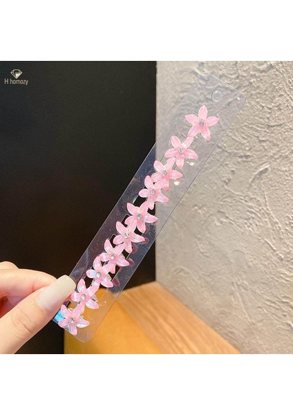 Sevimli Dekoratif Çocuk Düğün Örgü Makinesi Aksesuarları Için Saç Klipleri Klip, Pembe (Yurt Dışından)