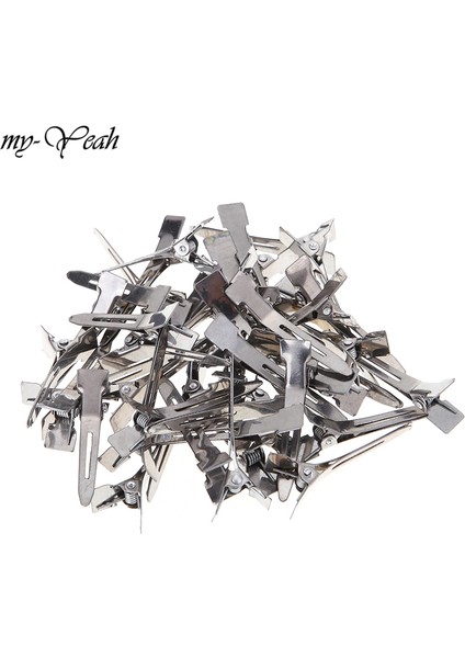 Myyeah 50 Adet Gümüş Düz Taban Ördek Ağız Metal Ultra Ince Saç Klipleri Salon Kuaförlük Saç Şekillendirme Kesme Bölme Sabit Aksesuarları (Yurt Dışından) fırsatları