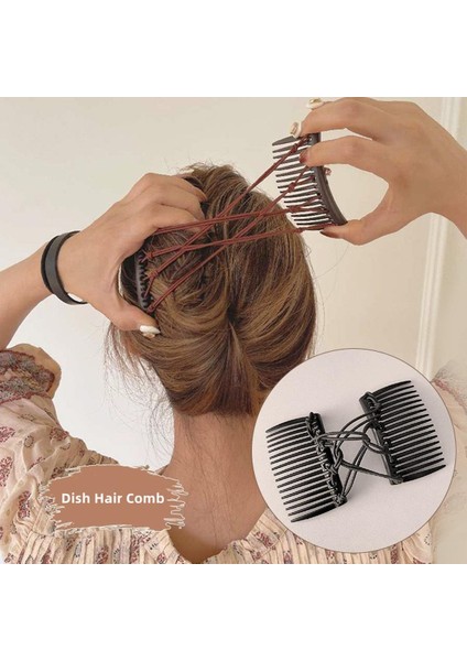 Vintage Yaratıcı Sihirli Saç Tarak Elastik Halat Disk Saç Tokası Kadın Şapkalar Saç Tarak Saç Tokası Moda Saç Aksesuarları (Yurt Dışından)