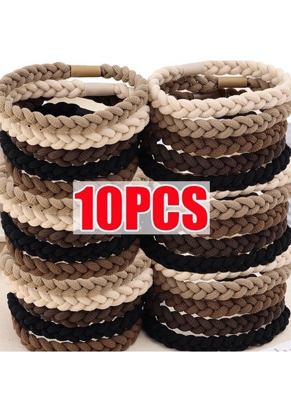 1-10 Adet Yeni Yüksek Elastik Saç Bantları Kadınlar Kızlar Için Twists Hairband Kauçuk Bağları At Kuyruğu Tutucu Scrunchies Çocuk Saç Aksesuarları (Yurt Dışından)