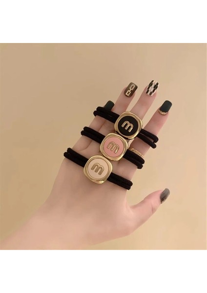 Harfi Ince Saç Halat Yüksek Elastik Çift Katmanlı Saç Aksesuarları At Kuyruğu Sabit Saç Süs Dairesel Metal Kolye Şapkalar (Yurt Dışından) fiyatları