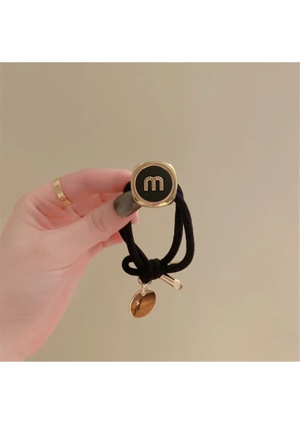 Harfi Ince Saç Halat Yüksek Elastik Çift Katmanlı Saç Aksesuarları At Kuyruğu Sabit Saç Süs Dairesel Metal Kolye Şapkalar (Yurt Dışından) fırsatları