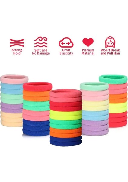 50/200 Adet Kadın Kız Karışık Renkler Saç Bantları Temel Saç Bağları Elastik Kafa Bandı Basit Saç Scrunchies Aksesuarları At Kuyruğu Tutucu (Yurt Dışından) fırsatları