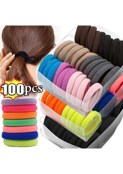 50/200 Adet Kadın Kız Karışık Renkler Saç Bantları Temel Saç Bağları Elastik Kafa Bandı Basit Saç Scrunchies Aksesuarları At Kuyruğu Tutucu (Yurt Dışından) indirimleri