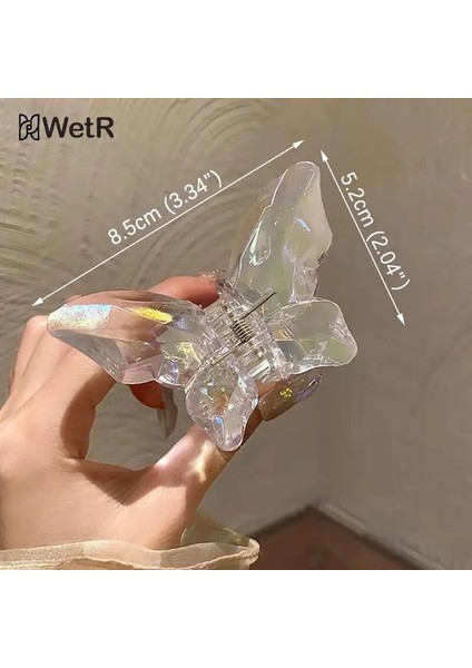 Akrilik Kelebek Saç Pençe Klip Büyük Renkli Kelebek Çene Klip Dekoratif Saç Çene Tokası Kadın Aksesuarları Için (Yurt Dışından) fiyatları