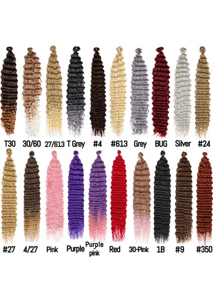 Derin Dalga Büküm Tığ Saç Tığ Örgü Ombre Örgü Saç Uzantıları Sentetik Afro Bukleler Kadınlar Için Düşük Sıcaklık Felek (Yurt Dışından) fiyatları