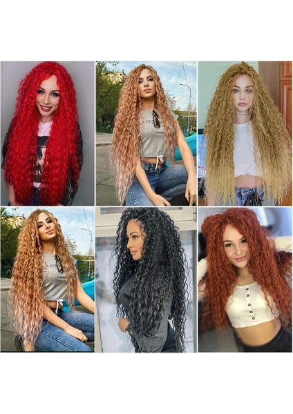 Derin Dalga Büküm Tığ Saç Tığ Örgü Ombre Örgü Saç Uzantıları Sentetik Afro Bukleler Kadınlar Için Düşük Sıcaklık Felek (Yurt Dışından) fırsatları