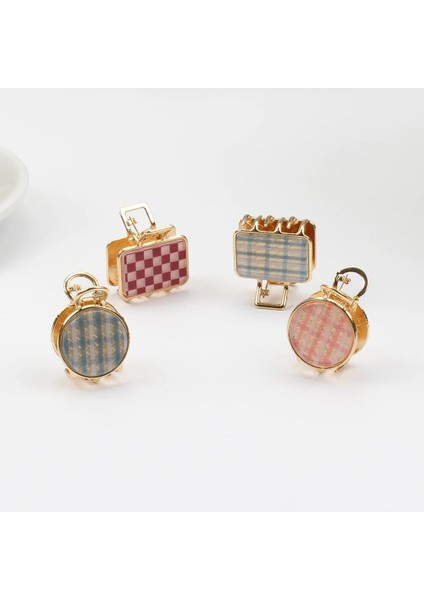 2022 Kore ve Japonya Yeni 3.5cm Dama Tahtası Hassas Kırık Saç Küçük Saç Kaşıma Geri Saç Aksesuarları Saç Tokası Kadınlar Için (Yurt Dışından)