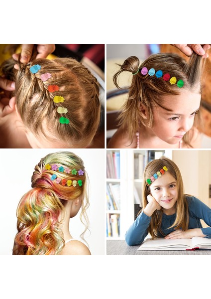 Ronshın 90 Adet Mini Firkete Şeker Renk Çiçek Çilek Ananas Mini Saç Klipleri Bebek Yürümeye Başlayan Kızlar Için (Yurt Dışından) fiyatları