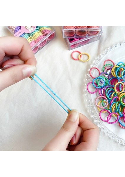 100 Adet Çocuk Sevimli Saç Bantları Güzel Renkli Saç Halat Bebek Kızlar Için Elastik Saç Bantları Kadın Lastik Bantlar Saç Aksesuarları (Yurt Dışından) fırsatları