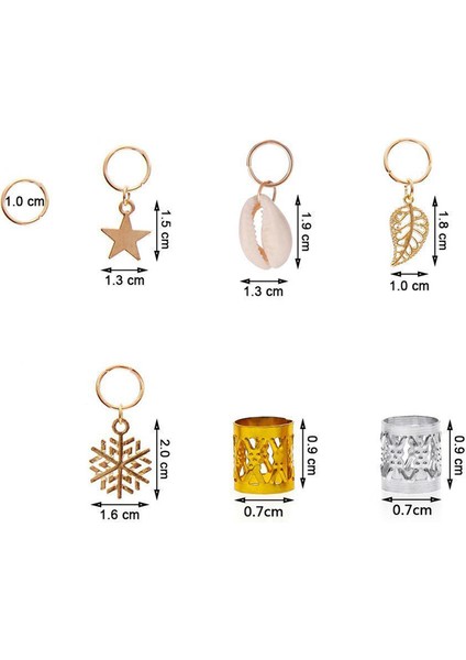 80 Adet Süslemeleri Kolye Dreadlocks Boncuk Metal Manşetler Saç Halkaları Klipler (Yurt Dışından) fiyatları