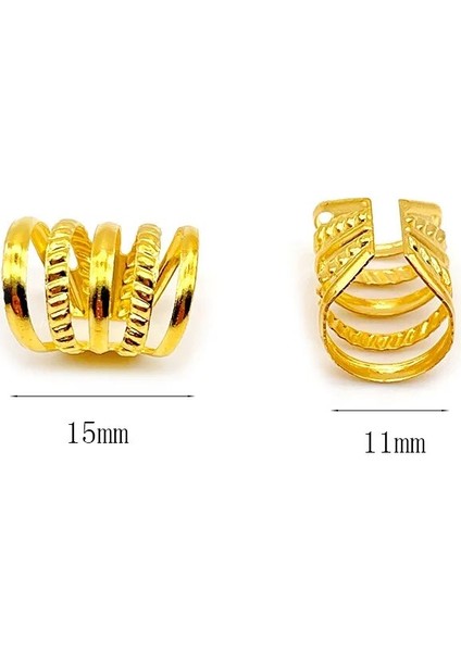 10 Adet 11X15MM Altın Gümüş Metal Boru Halka Dreadlock Boncuk Örgüler Için Saç Boncuk Dreadlocks Için Ayarlanabilir Saç Örgü Manşet Klipler (Yurt Dışından) fırsatları