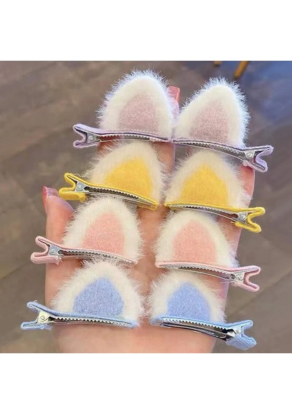 Adet/takım Yeni Sevimli Katı Tavşan Kulaklar Saç Klipleri Bebek Kızlar Için El Yapımı Kawaii Firkete Tokalarım Şapkalar Çocuklar Saç Aksesuarları (Yurt Dışından) fiyatları