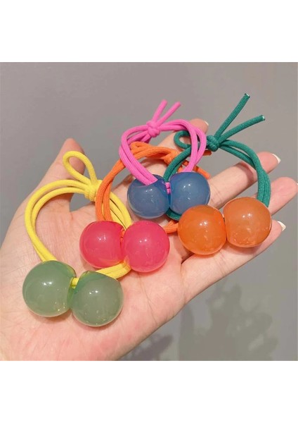 Çocuklar Renkli Jöle Topu Saç Halatlar Şeker Renk Lastik Bant Elastik Saç Bağları At Kuyruğu Tutucu Scrunchies Headress (Yurt Dışından) fırsatları