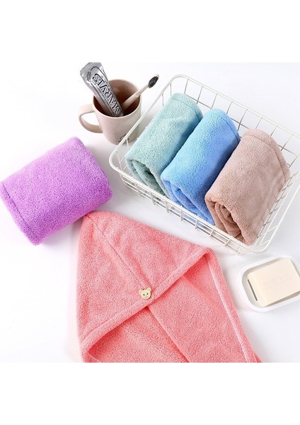 Kadın Saç Kurutma Şapka Çabuk Kuruyan Mikrofiber Saç Havlusu Kap Şapka Banyo Şapkası Katı Havlu Kapağı Süper Emme Türban Saç Kuru Kap (Yurt Dışından) fiyatları