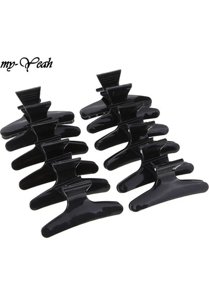 Myyeah 10 Adet Pro Salon Siyah Kelebek Saç Pençe Bölüm Klip Kelepçeleri Plastik Tokalar Saç Tasarım Şekillendirici Araçları Kuaförlük Aracı (Yurt Dışından) modelleri