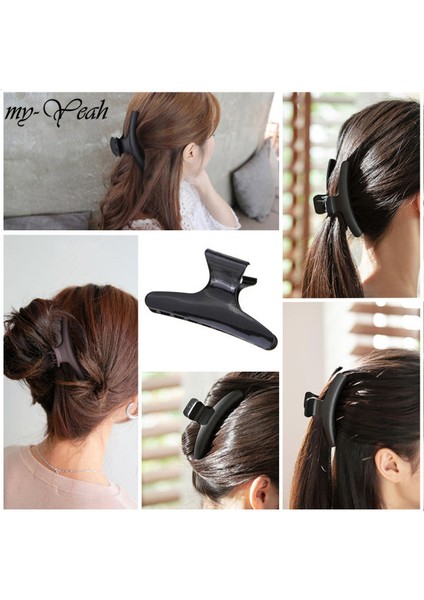 Myyeah 10 Adet Pro Salon Siyah Kelebek Saç Pençe Bölüm Klip Kelepçeleri Plastik Tokalar Saç Tasarım Şekillendirici Araçları Kuaförlük Aracı (Yurt Dışından) fırsatları