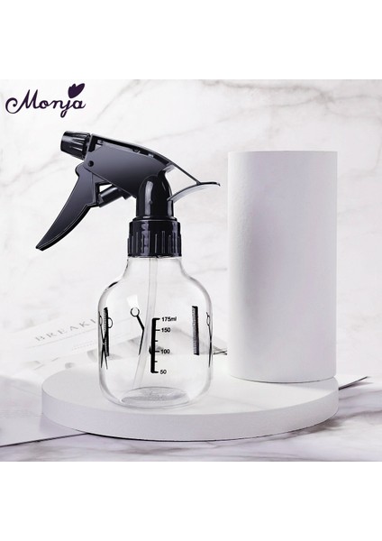 Monja 175 ml Şeffaf Kuaförlük Püskürtücü Yağ Kafa Salon Berber Sprey Şişesi Plastik Saklama Kutusu Çiçek Sulama Kovası Saç Güzellik Aracı (Yurt Dışından)