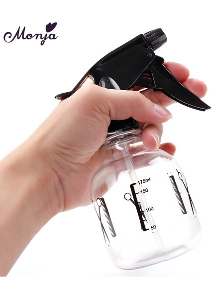Monja 175 ml Şeffaf Kuaförlük Püskürtücü Yağ Kafa Salon Berber Sprey Şişesi Plastik Saklama Kutusu Çiçek Sulama Kovası Saç Güzellik Aracı (Yurt Dışından) modelleri