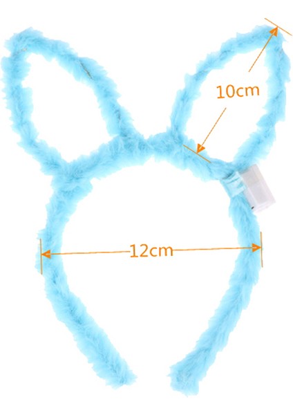 Çocuklar Parti Dekorasyonu Için 10 LED Işıklı Aydınlık Peluş Tavşan Kulakları Şapkalar (Yurt Dışından) fiyatları