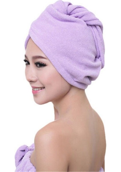 Türban Hızlı Kuru Mikrofiber Saç Havlusu Büyük Sihirli Çift Taraflı Kuru Saç Şapka Bayanlar Banyo Spa Şapka Saç Sarma Banyo Havlusu (Yurt Dışından) modelleri