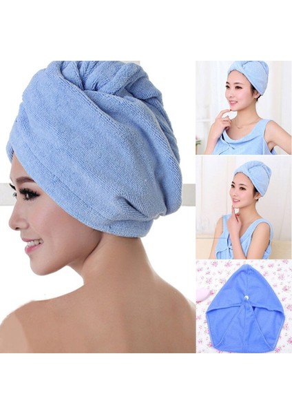 Türban Hızlı Kuru Mikrofiber Saç Havlusu Büyük Sihirli Çift Taraflı Kuru Saç Şapka Bayanlar Banyo Spa Şapka Saç Sarma Banyo Havlusu (Yurt Dışından) fırsatları