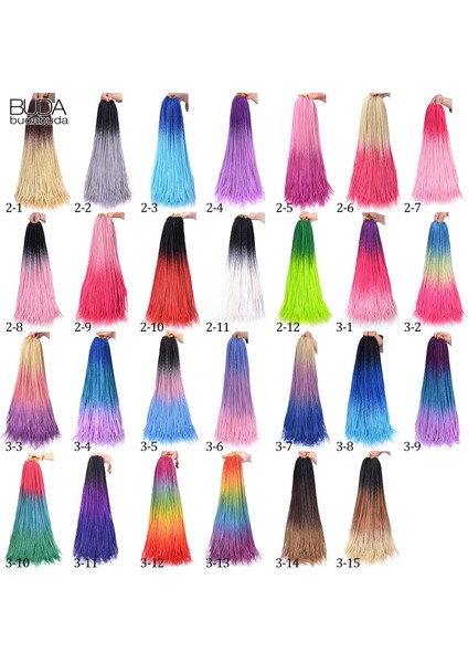 24 Inç Ombre Kutusu Örgüler Tığ Saç Uzun Ön Döngülü Tığ Örgüler Kadın Kızlar Için Sentetik Örgü Saç Uzantıları Budabuda (Yurt Dışından) fiyatları