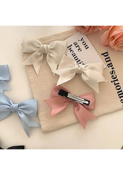 Kızlar Için Zarif Saten Fiyonk Saç Tokaları Kawii Tokalarım Sevimli Saç Aksesuarları Şerit Kadın Tokalar Toka (Yurt Dışından)