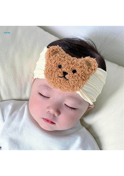 Bebek Kafa Bandı Geniş Bantlar Headwrap Çocuk Fotoğraf Sahne Hairband Bej (Yurt Dışından) fiyatları