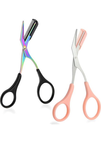 Yenı 1 Adet Kaş Düzeltici Makas Tarak Kirpik Saç Makas Klipleri Şekillendirme Kaş Jilet Bakım Wenk Brauw Düzeltici 7 Renk (Yurt Dışından)