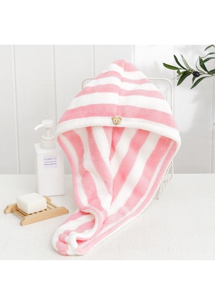 Kadın Kız Havlu Banyo Mikrofiber Havlu Şerit Saç Havlusu Sihirli Mikrofiber Duş Başlığı Bayan Türban Kafa (Yurt Dışından) fırsatları