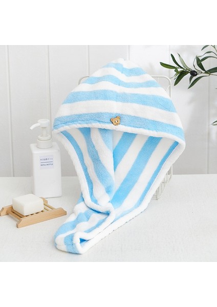 Kadın Kız Havlu Banyo Mikrofiber Havlu Şerit Saç Havlusu Sihirli Mikrofiber Duş Başlığı Bayan Türban Kafa (Yurt Dışından) indirimleri