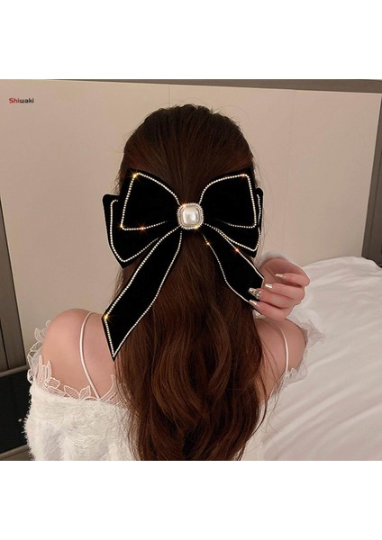 Fiyonk Firkete Yapay Elmas Dekorasyon Vintage Için Düğün Uzun Kuyruk Doğum Günü Siyah (Yurt Dışından) modelleri