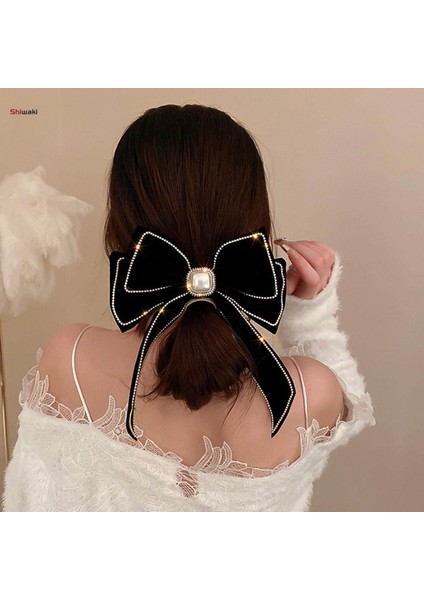 Fiyonk Firkete Yapay Elmas Dekorasyon Vintage Için Düğün Uzun Kuyruk Doğum Günü Siyah (Yurt Dışından) fırsatları