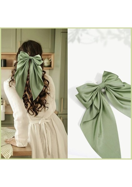 Büyük Boy Sevimli Saç Şerit Klip Yaylar Tokalarım Kravatlar Doku Saten Firkete Aksesuarları Kızlar Için Ilmek Saç Tokası Peri (Yurt Dışından) fiyatları