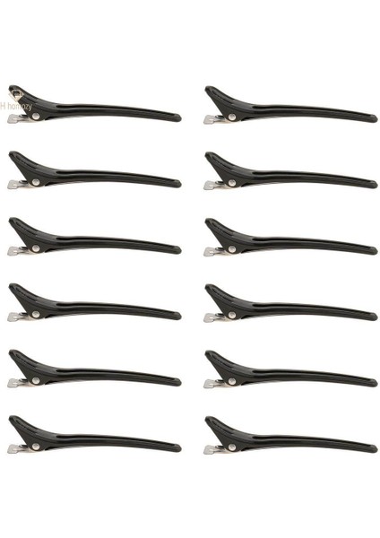 24 Paket Saç Klipleri Salon Berber Bölümü Saç Kelepçeleri Tokalar Siyah (Yurt Dışından)