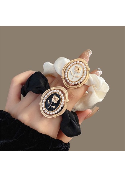 Lüks Marka Tasarım Kamelya Saç Kravat Saç Bandı Moda Gül Çiçek Lastik Bant Headdress At Kuyruğu Saç Aksesuarları (Yurt Dışından)