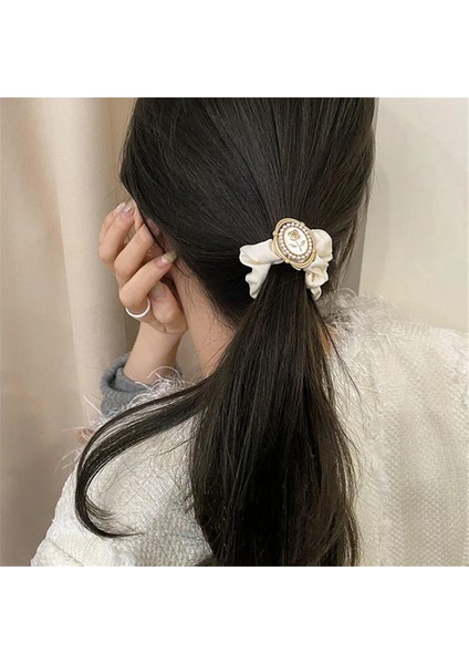 Lüks Marka Tasarım Kamelya Saç Kravat Saç Bandı Moda Gül Çiçek Lastik Bant Headdress At Kuyruğu Saç Aksesuarları (Yurt Dışından) modelleri