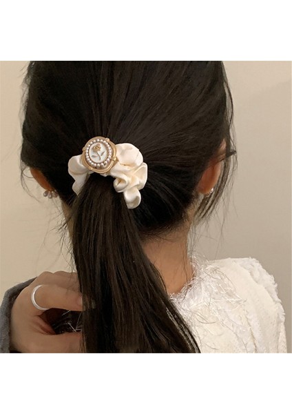 Lüks Marka Tasarım Kamelya Saç Kravat Saç Bandı Moda Gül Çiçek Lastik Bant Headdress At Kuyruğu Saç Aksesuarları (Yurt Dışından) fırsatları