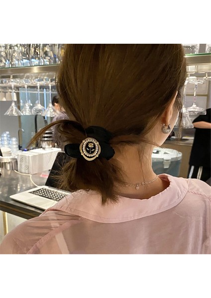 Lüks Marka Tasarım Kamelya Saç Kravat Saç Bandı Moda Gül Çiçek Lastik Bant Headdress At Kuyruğu Saç Aksesuarları (Yurt Dışından) indirimleri