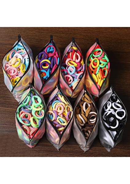 50/100 Adet Saç Bantları Çocuklar Için Renkli Naylon Scrunchie Saç Bağları Lastik Bant Çocuklar Elastik Saç Ligleri Kız Saç Aksesuarları (Yurt Dışından)