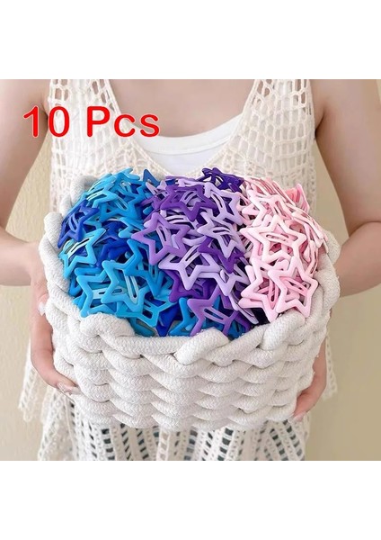 10 Adet Renkli Yıldız Bb Saç Klipleri Y2K Kadın Grils Sevimli Metal Yıldız Firkete Yan Tokalarım Saç Kavrama Şapkalar Saç Aksesuarları Yeni (Yurt Dışından)