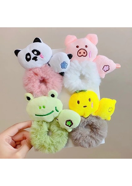 Yeni Kadın Kızlar Sevimli Karikatür Hayvan Saç Bantları Panda Kurbağa Peluş Elastik Lastik Bantlar Şapkalar Çocuklar Saç Aksesuarları Süsler (Yurt Dışından)