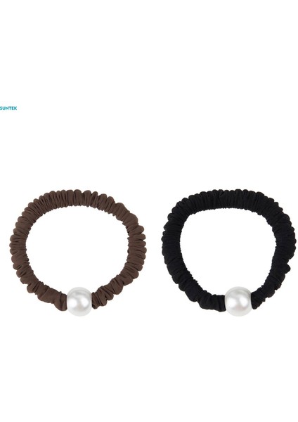 Inci Başlıklı Pratik Saç Aksesuarları Dış Mekan Kadınlar Için Şık Yumuşak Elastik Saç Bantları Kahverengi (Yurt Dışından)