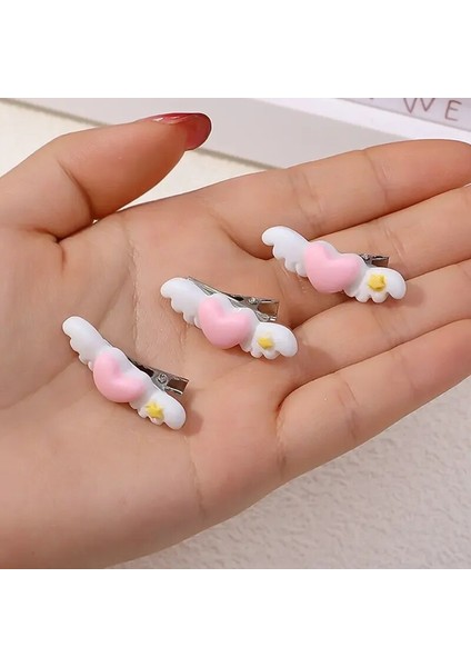 Şeftali Kalp Melek Kanatları Saç Tokası Kadınlar Için Sevimli Güzel Tatlı Girly Estetik Tokalar Kore Charm Saç Aksesuarları Hediye (Yurt Dışından) fırsatları
