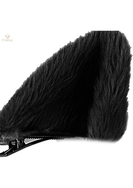 Cosplay Peluş Kedi Kulak Saç Klipleri Dekorasyon Anime Hayvan Kafa Bandı Yavru Kulaklar Tokalarım Parti Cadılar Bayramı Giydirme Için Firkete Kadın Çocuk, Siyah (Yurt Dışından) fiyatları