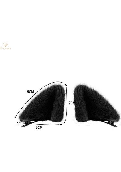 Cosplay Peluş Kedi Kulak Saç Klipleri Dekorasyon Anime Hayvan Kafa Bandı Yavru Kulaklar Tokalarım Parti Cadılar Bayramı Giydirme Için Firkete Kadın Çocuk, Siyah (Yurt Dışından) modelleri