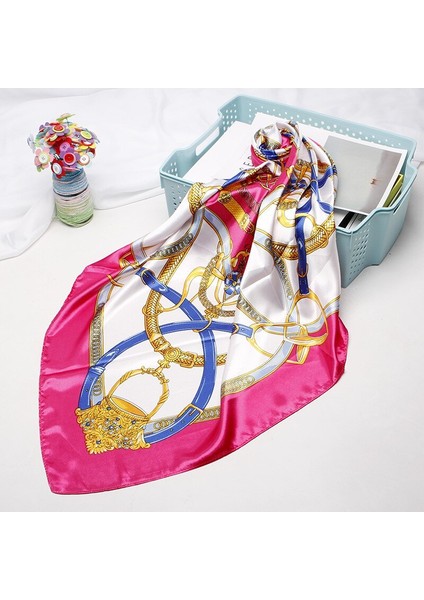 Moda Başörtüsü Eşarp Kadınlar Için Fular Kemer Baskı Ipek Saten Saç Atkı 90*90CM Kare Atkısı Kafa Bandı Atkılar Bayanlar Için (Yurt Dışından) modelleri