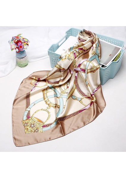 Moda Başörtüsü Eşarp Kadınlar Için Fular Kemer Baskı Ipek Saten Saç Atkı 90*90CM Kare Atkısı Kafa Bandı Atkılar Bayanlar Için (Yurt Dışından) indirimleri