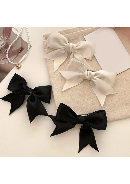 Adet Bez Yay Saç Klipleri Jk Kızlar Tokalarım Sevimli Saç Aksesuarları Çocuklar Siyah Beyaz Kurdele Kadın Tokalar Toka Sıcak (Yurt Dışından)